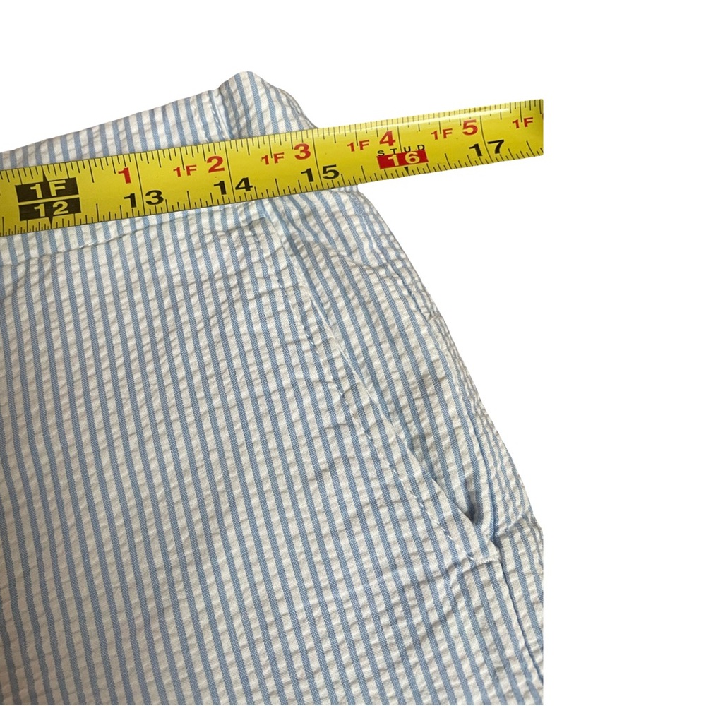 Ralph Lauren Women's Light Blue Striped Shorts - Picture 5 of 7